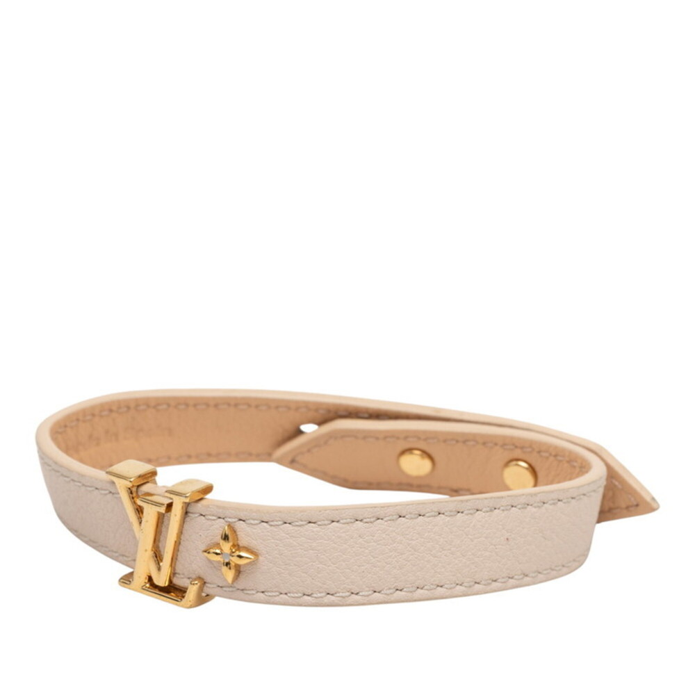 LOUIS VUITTON Cream Leather Charm Bracelet - Picture 2 of 6
